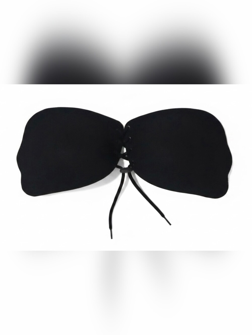 Strapless, backless adhesive push-up bra
